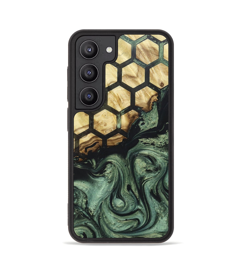 Galaxy S23 Wood+Resin Phone Case - Dwayne (Pattern, 661423)