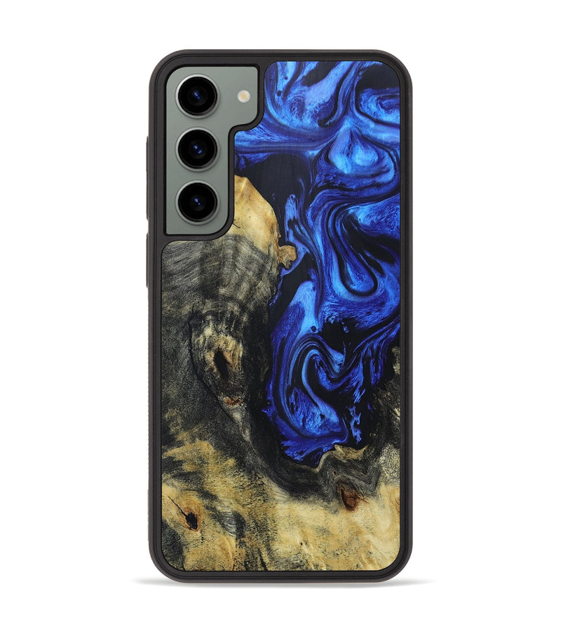 Galaxy S23 Plus Wood+Resin Phone Case - Ashlee (Blue, 661588)
