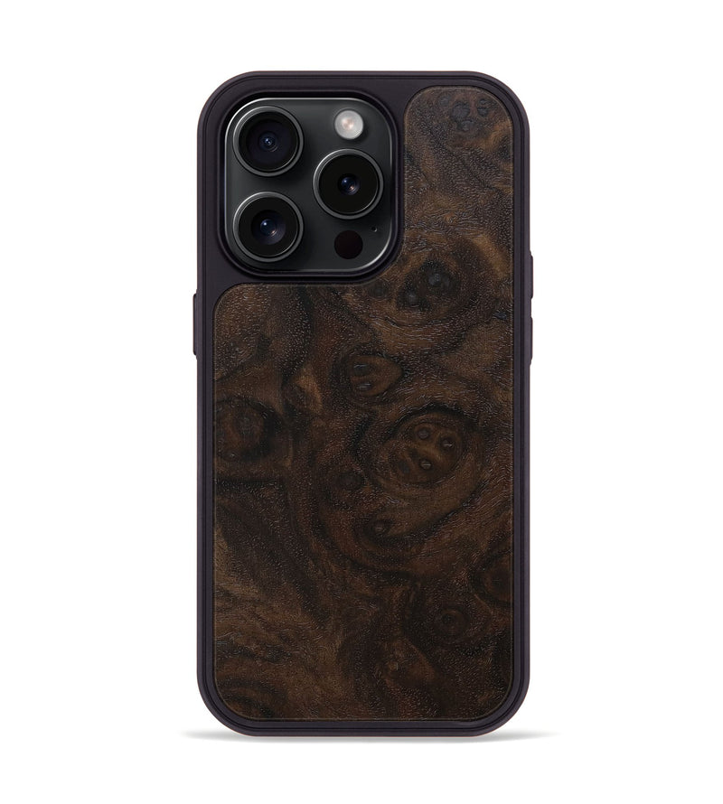 iPhone 15 Pro Wood+Resin Phone Case - Landyn (Wood Burl, 661670)