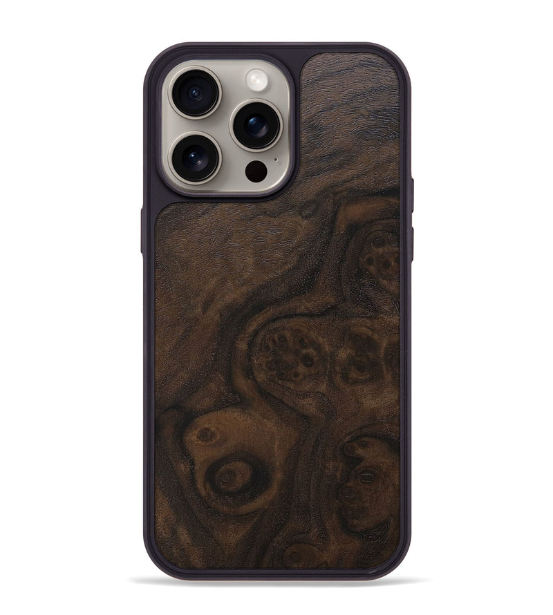 iPhone 15 Pro Max Wood+Resin Phone Case - Leanne (Wood Burl, 661672)