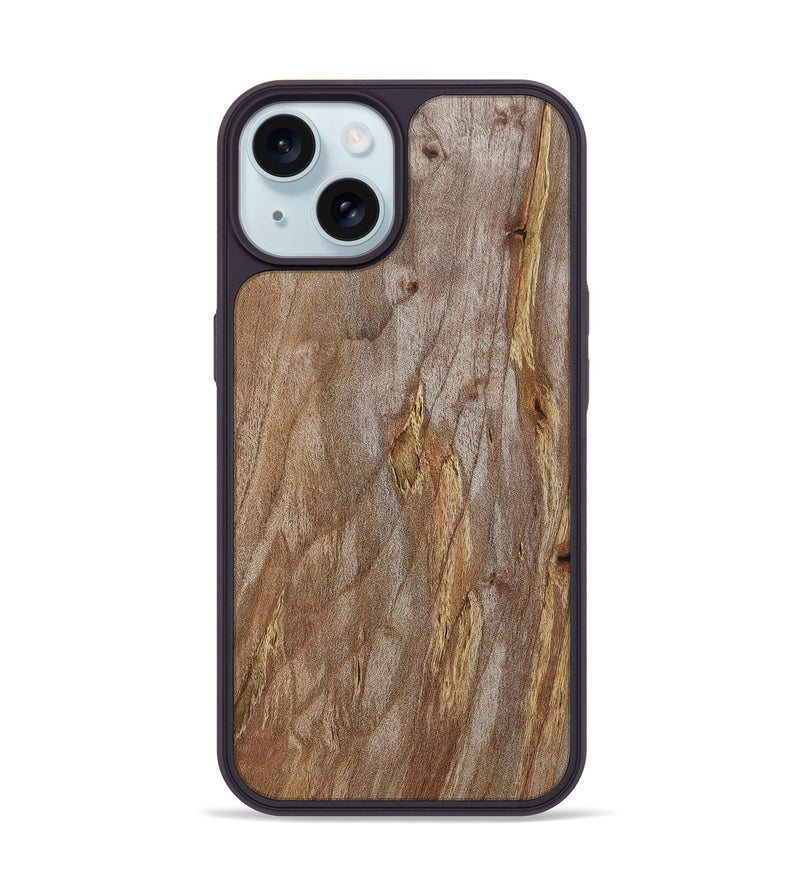iPhone 15 Wood+Resin Phone Case - Porter (Wood Burl, 661675)