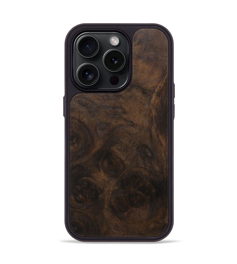 iPhone 15 Pro Wood+Resin Phone Case - Eddie (Wood Burl, 661676)