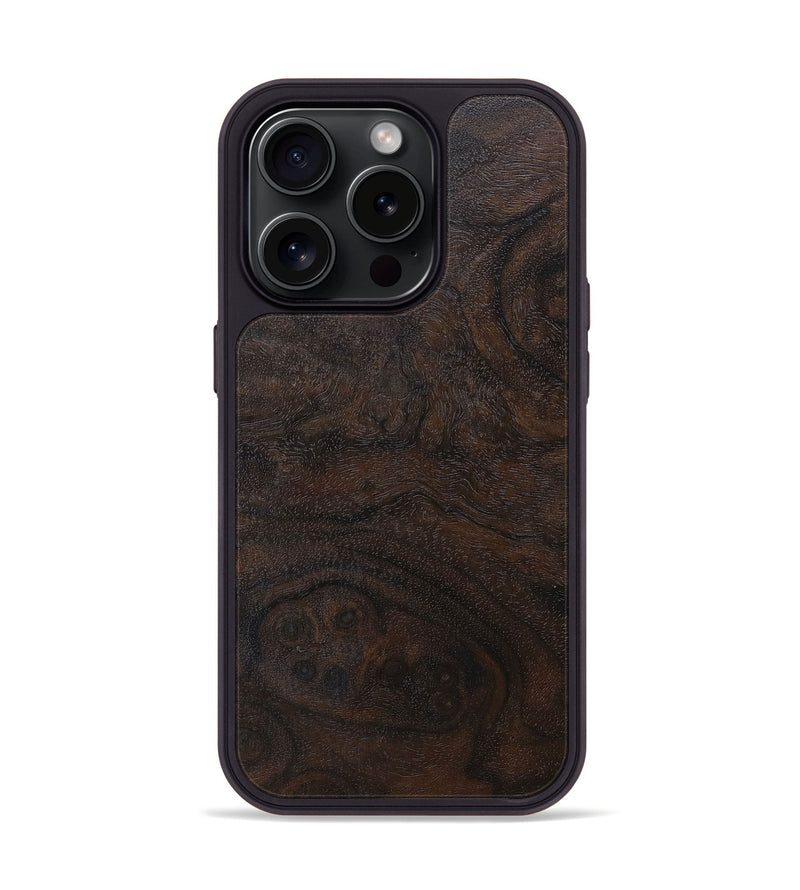 iPhone 15 Pro Wood+Resin Phone Case - Mindy (Wood Burl, 661677)