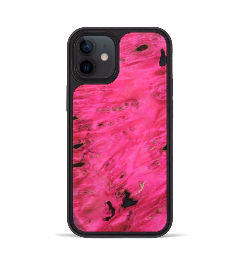 iPhone 12 Wood+Resin Phone Case - Ruby (Wood Burl, 661680)