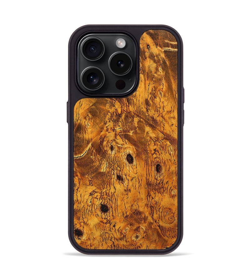 iPhone 15 Pro Wood+Resin Phone Case - Maddox (Wood Burl, 661681)