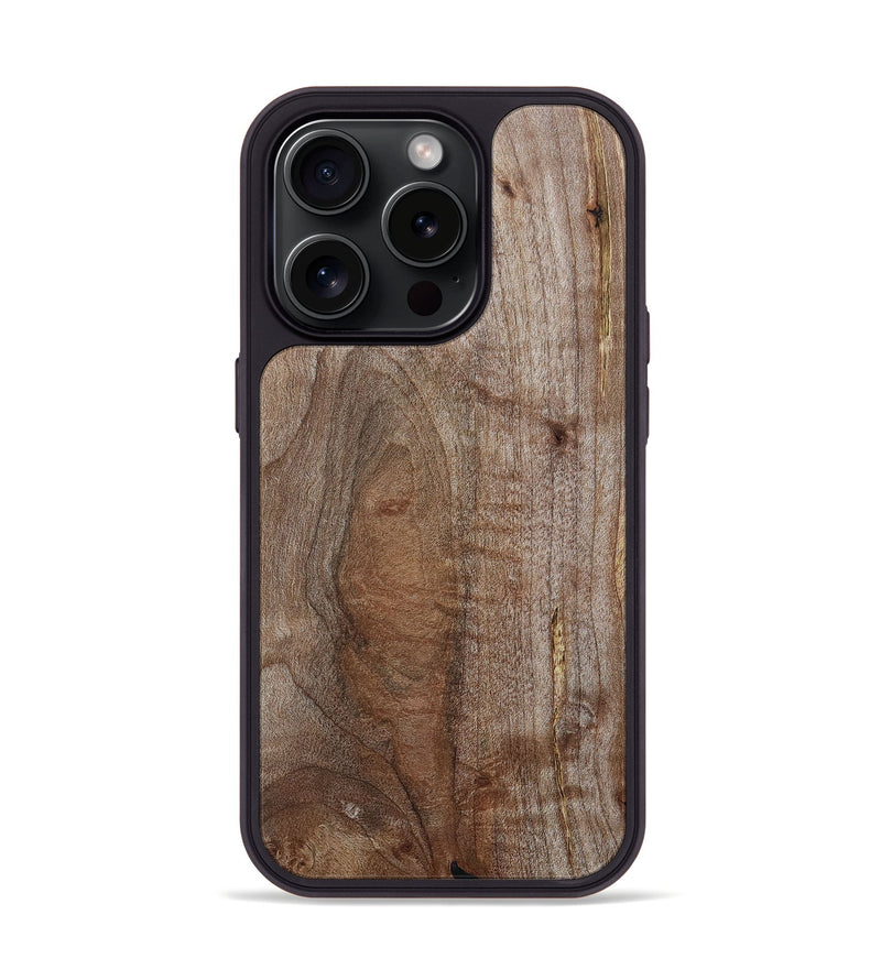 iPhone 15 Pro Wood+Resin Phone Case - Everly (Wood Burl, 661683)