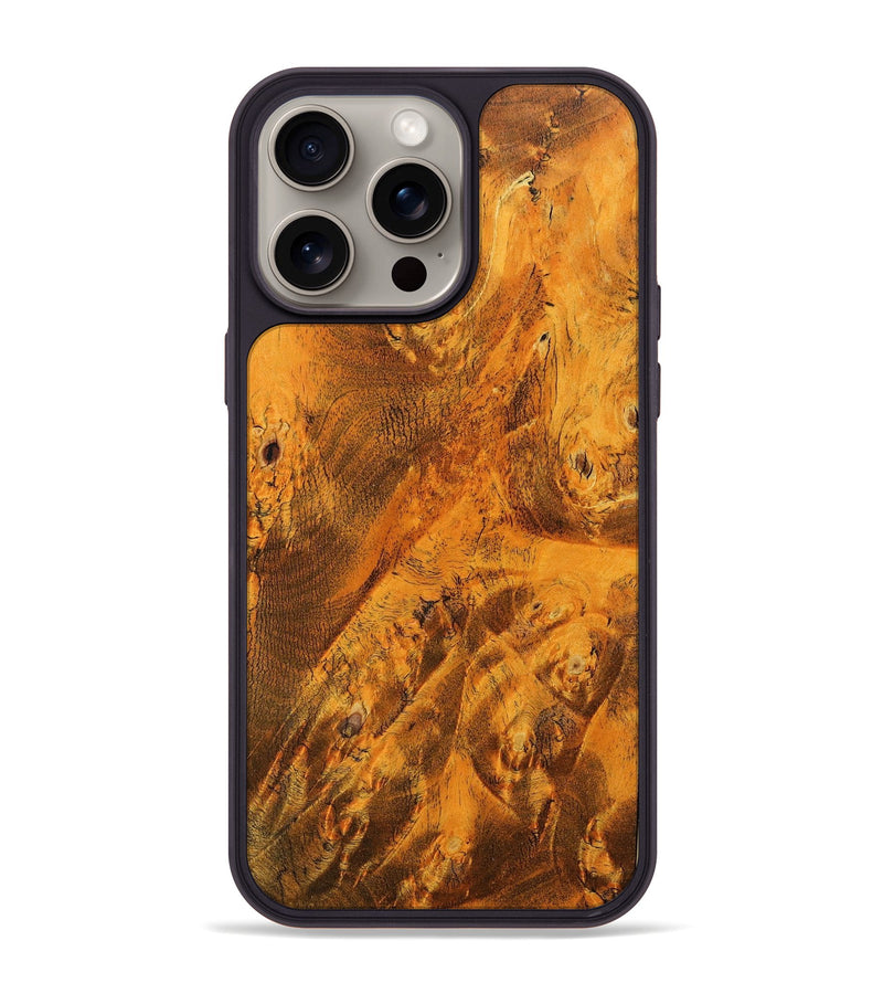 iPhone 15 Pro Max Wood+Resin Phone Case - Tamra (Wood Burl, 661777)