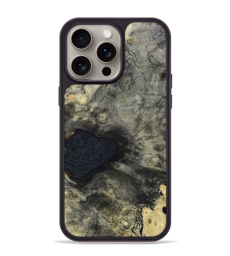 iPhone 15 Pro Max Wood+Resin Phone Case - Norman (Wood Burl, 661781)
