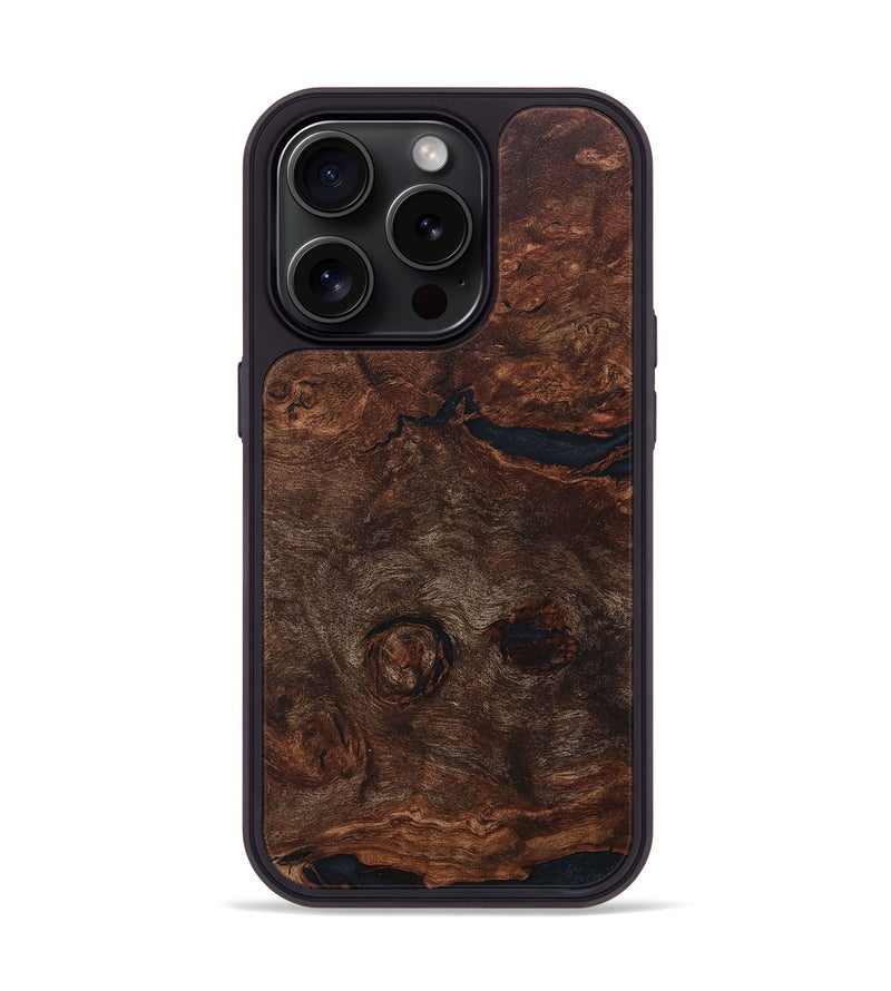 iPhone 15 Pro Wood+Resin Phone Case - Milton (Wood Burl, 661782)