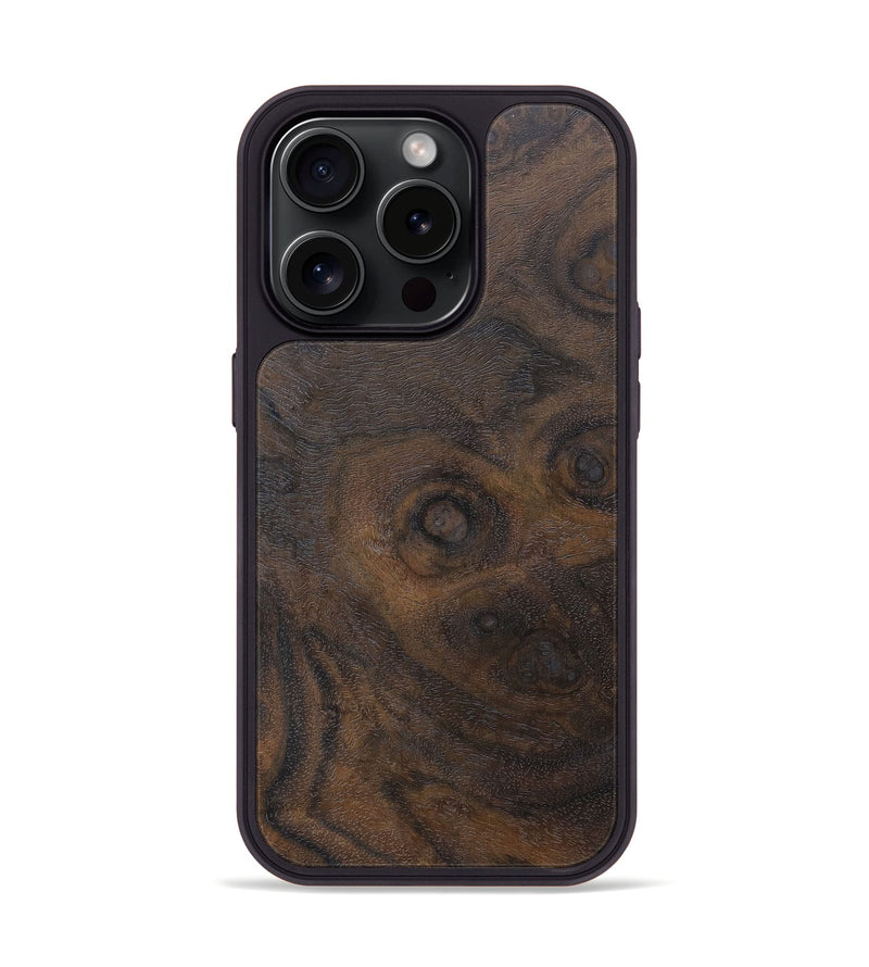 iPhone 15 Pro Wood+Resin Phone Case - Fredrick (Wood Burl, 661784)