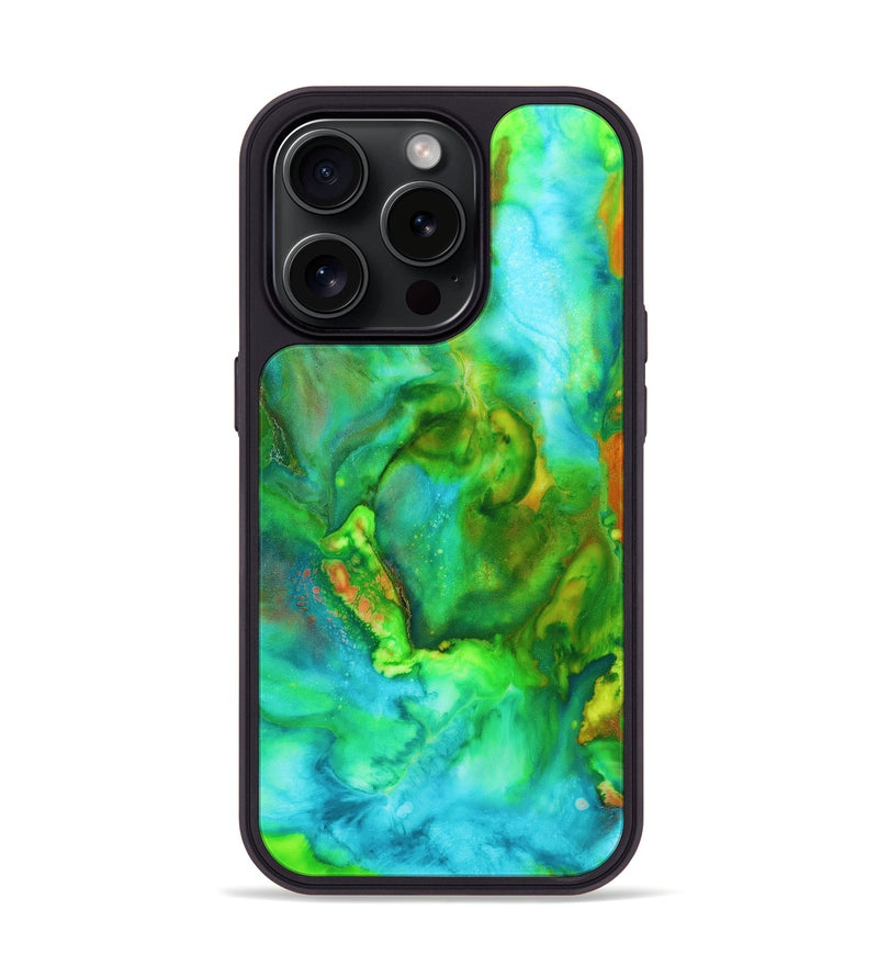 iPhone 15 Pro Wood+Resin Phone Case - Terry (Watercolor, 662027)