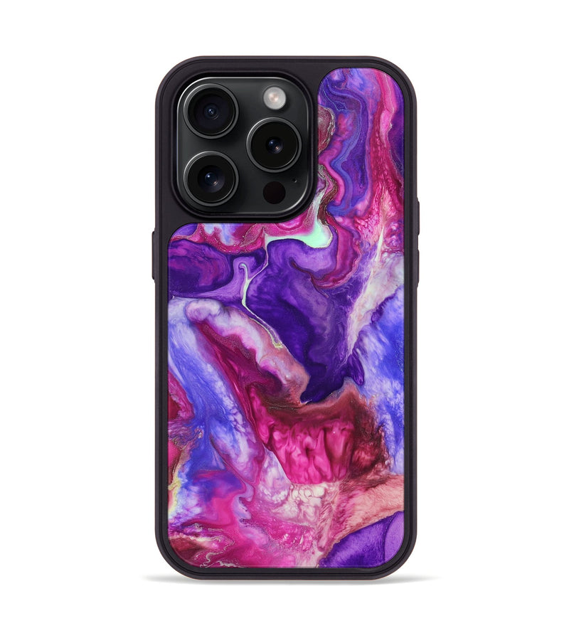 iPhone 15 Pro Wood+Resin Phone Case - Everett (Watercolor, 662040)