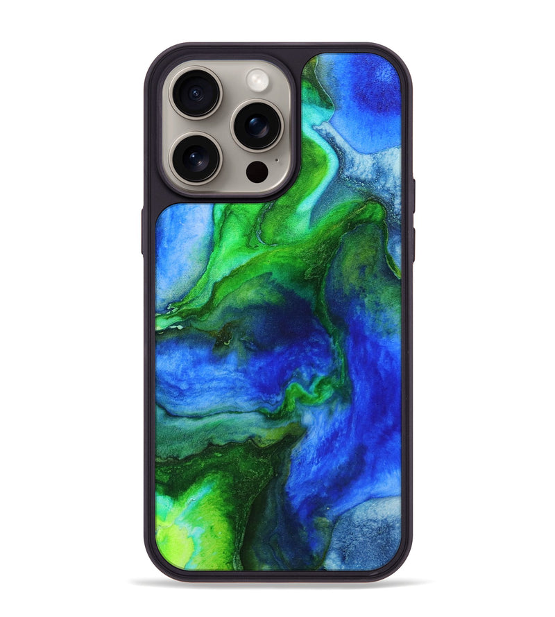 iPhone 15 Pro Max Wood+Resin Phone Case - Nora (Watercolor, 662058)