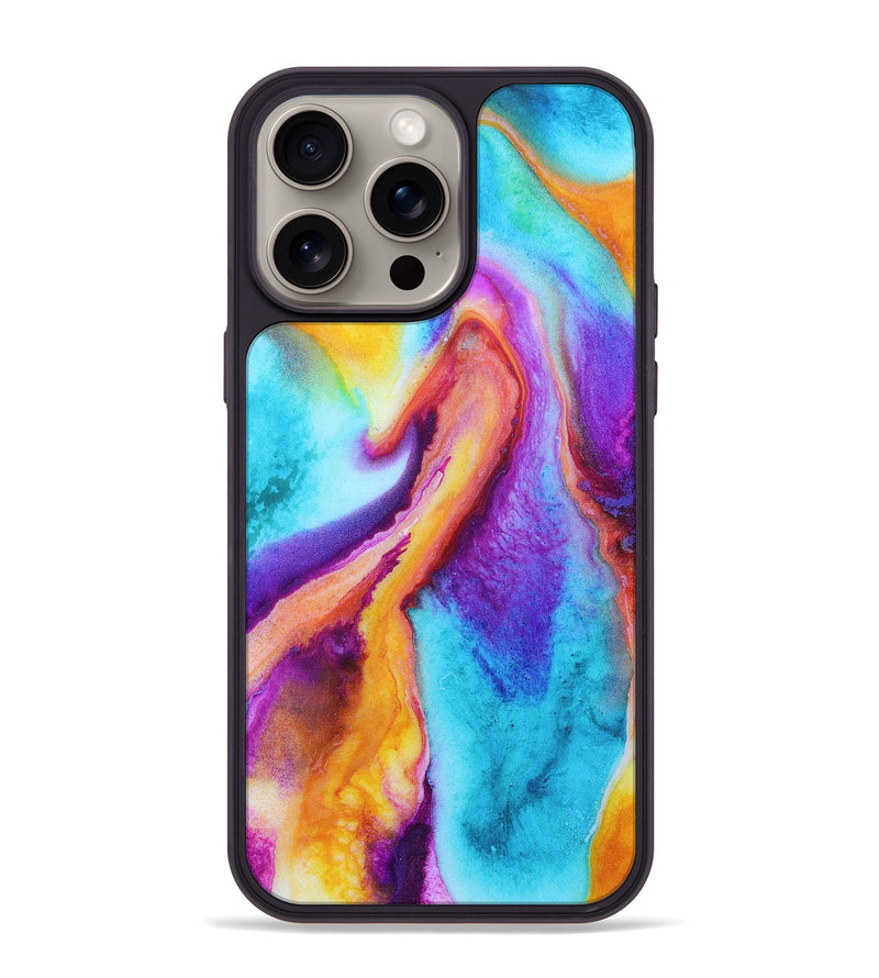 iPhone 15 Pro Max Wood+Resin Phone Case - Shirley (Watercolor, 662061)