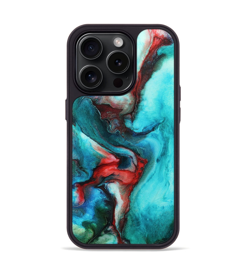 iPhone 15 Pro Wood+Resin Phone Case - Muriel (Watercolor, 662088)