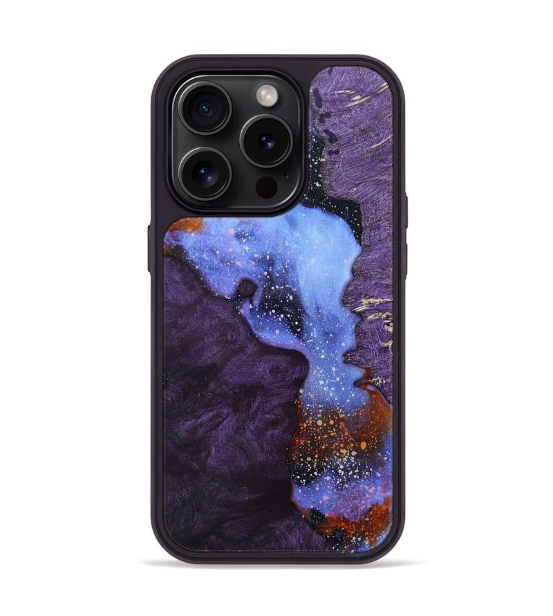 iPhone 15 Pro Wood+Resin Phone Case - Victoria (Watercolor, 662110)