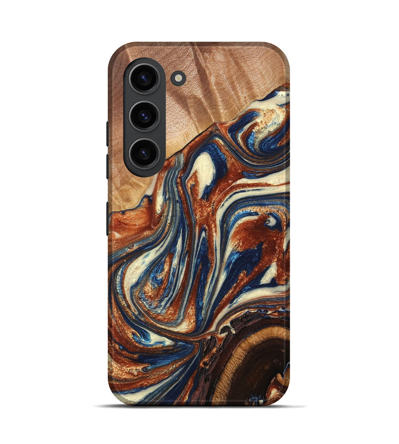 Galaxy S23 Wood+Resin Live Edge Phone Case - Herbert (Blue, 662148)