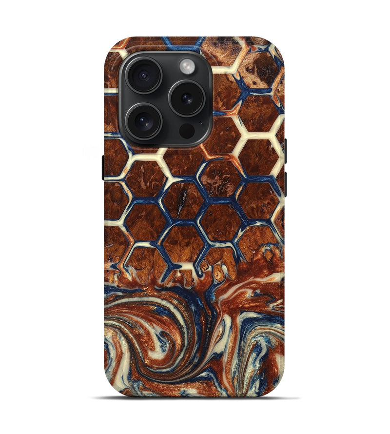iPhone 15 Pro Wood+Resin Live Edge Phone Case - Patti (Pattern, 662149)