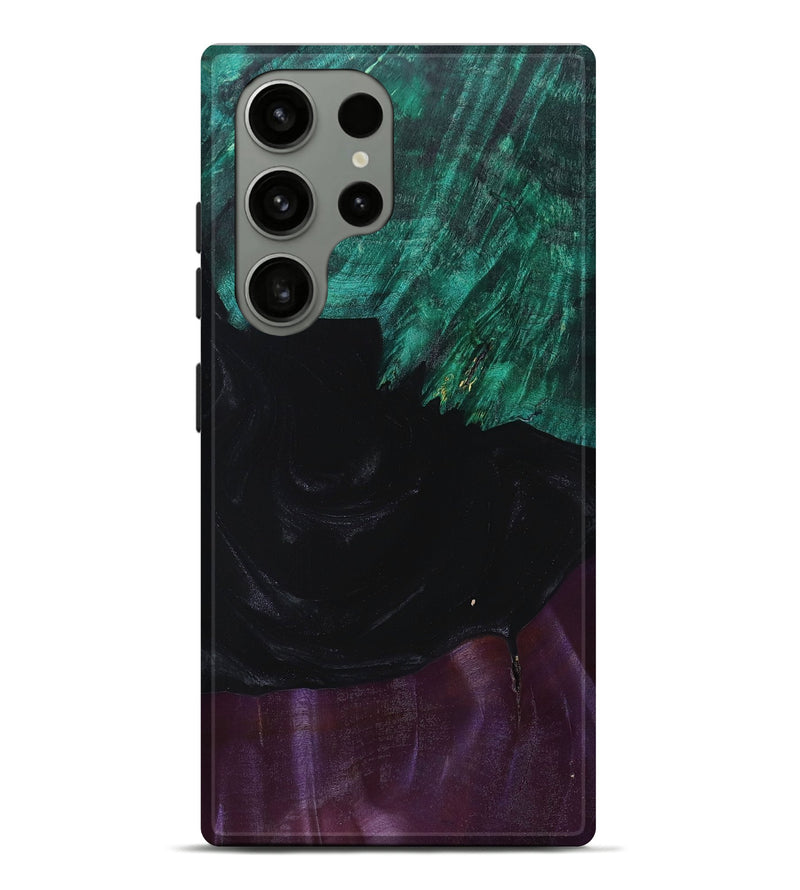 Galaxy S23 Ultra Wood+Resin Live Edge Phone Case - Viola (Pure Black, 662156)