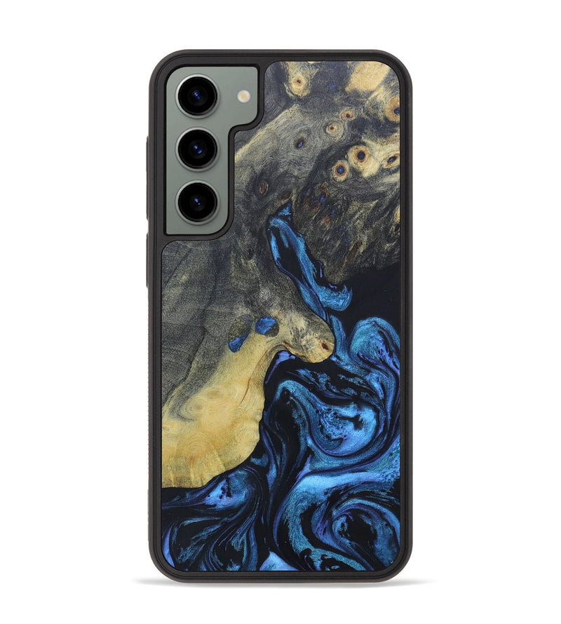 Galaxy S23 Plus Wood+Resin Phone Case - Ty (Blue, 662182)