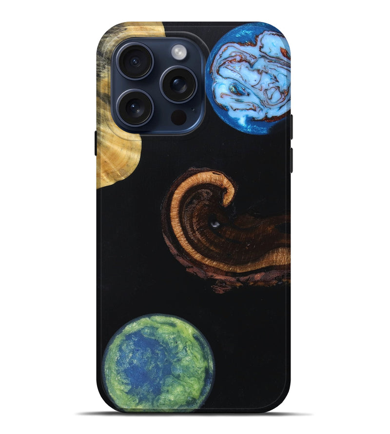 iPhone 15 Pro Max Wood+Resin Live Edge Phone Case - Madison (Cosmos, 662233)