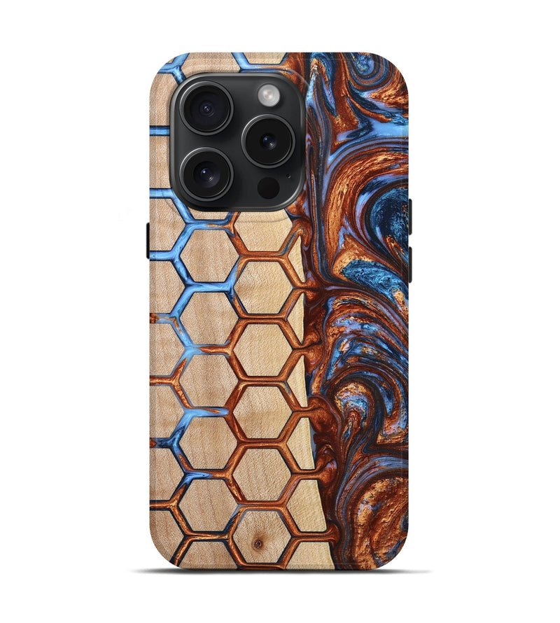 iPhone 15 Pro Wood+Resin Live Edge Phone Case - Emil (Pattern, 662236)