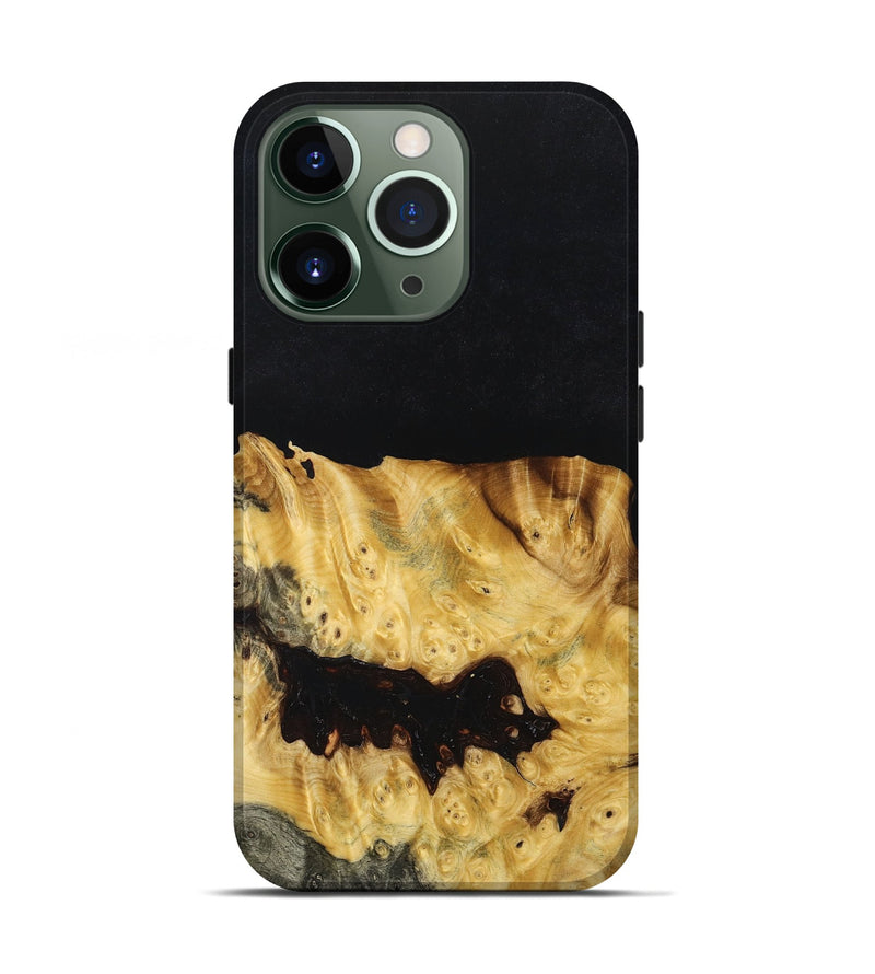 iPhone 13 Pro Wood+Resin Live Edge Phone Case - Tyler (Pure Black, 662250)