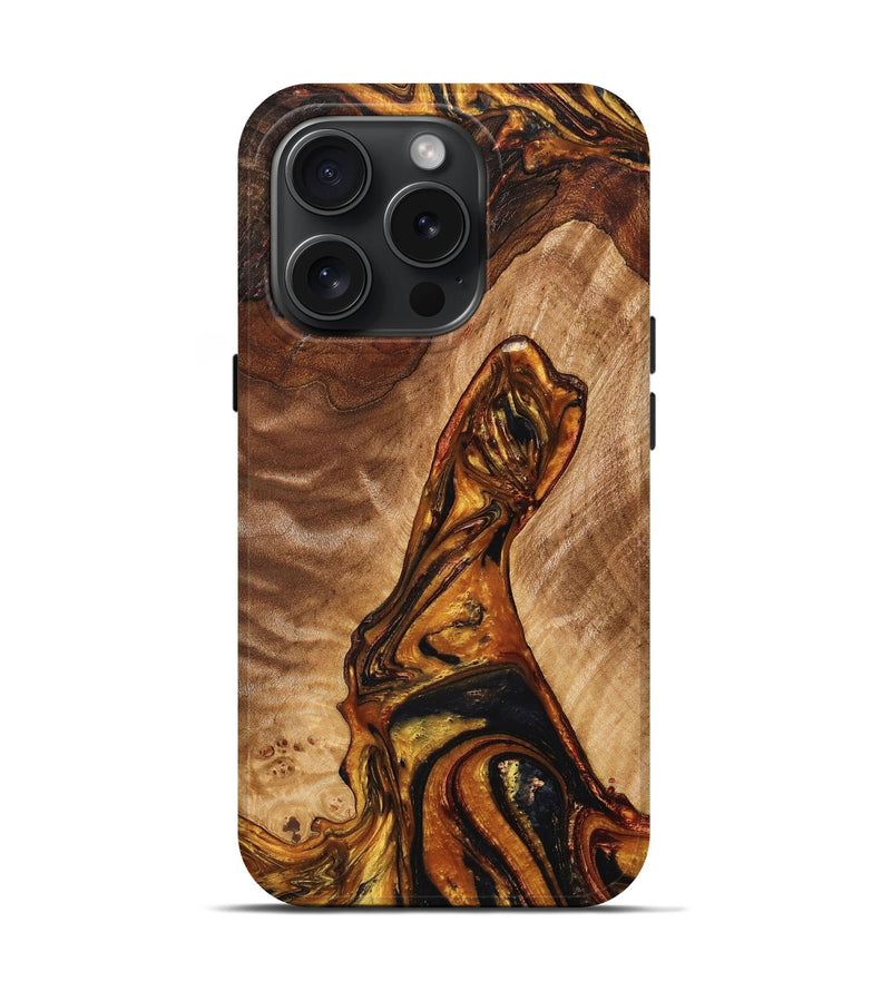 iPhone 15 Pro Wood+Resin Live Edge Phone Case - Karter (Cosmos, 662261)