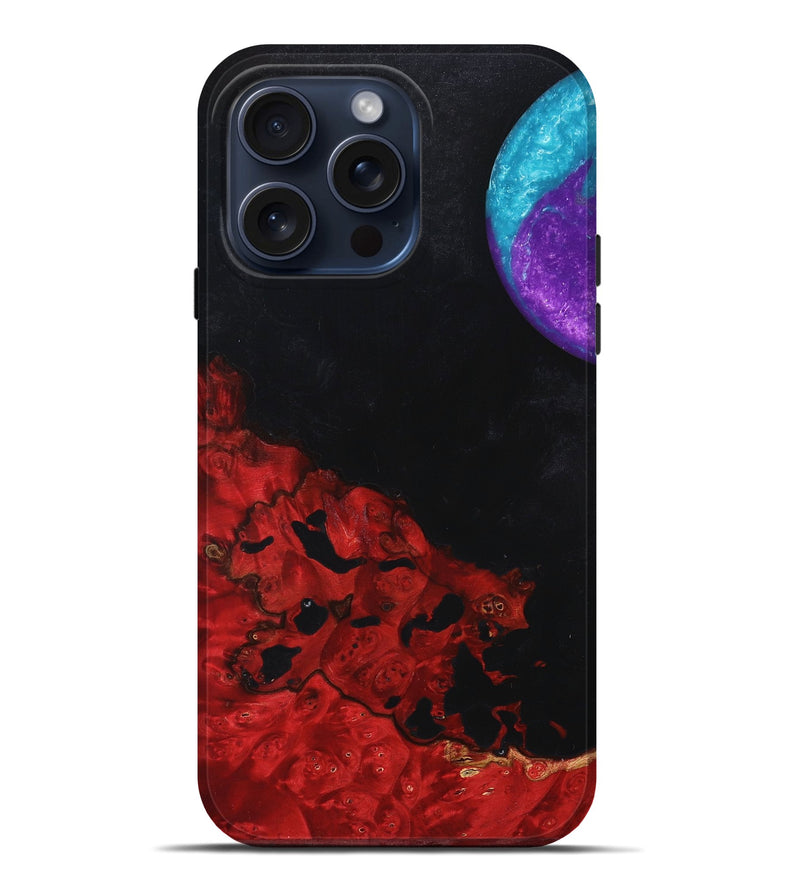 iPhone 15 Pro Max Wood+Resin Live Edge Phone Case - Cash (Cosmos, 662299)