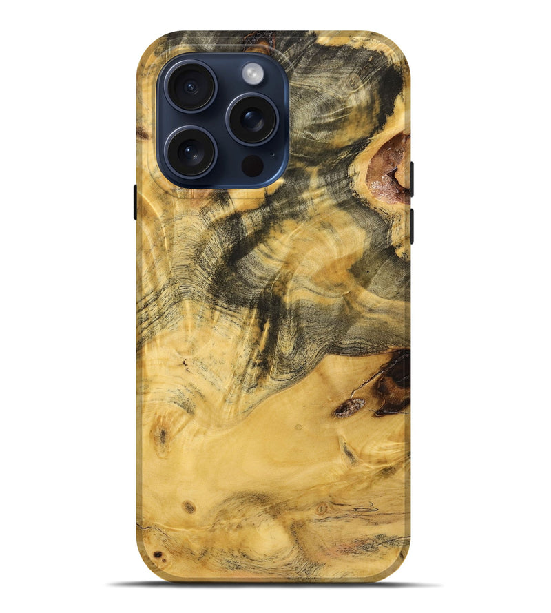 iPhone 15 Pro Max Burl Wood Live Edge Phone Case - Tyrone (Wood Burl, 662301)