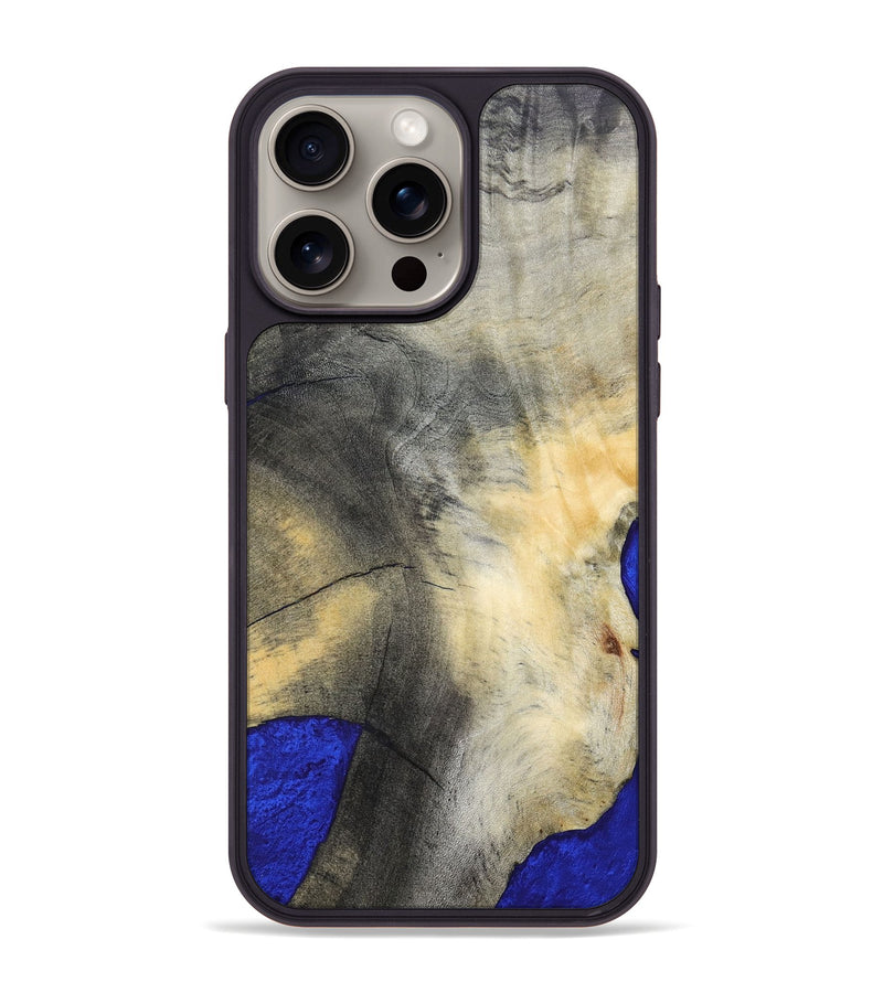 iPhone 15 Pro Max Wood+Resin Phone Case - Ramona (Wood Burl, 662330)