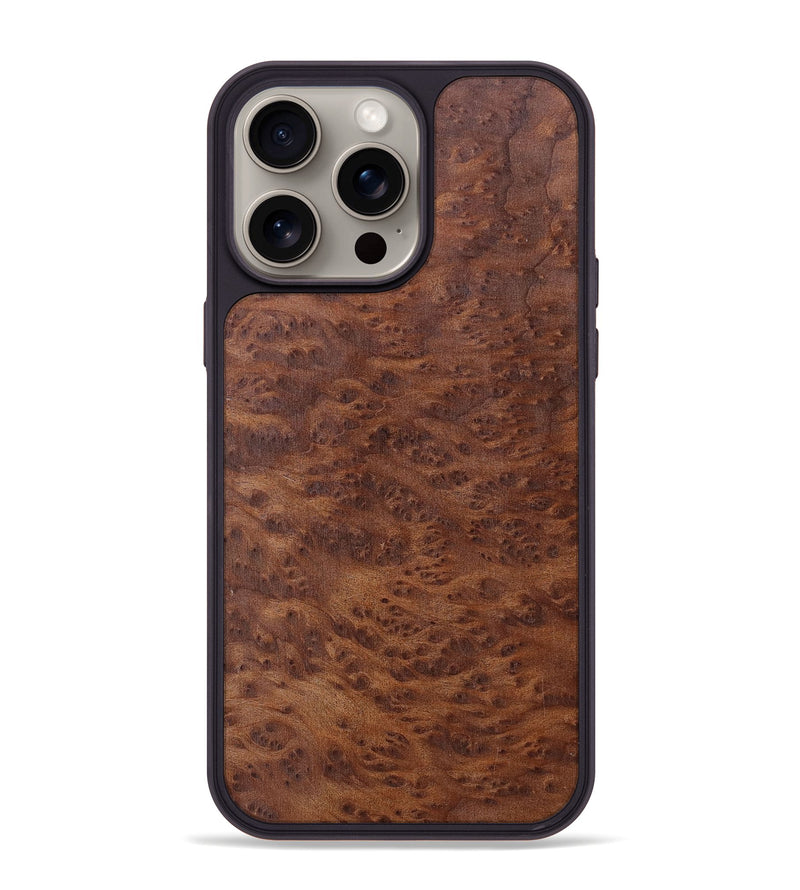 iPhone 15 Pro Max Wood+Resin Phone Case - Elaine (Wood Burl, 662389)