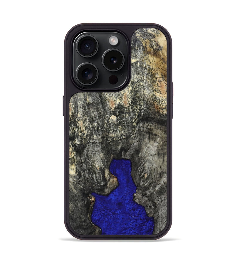 iPhone 15 Pro Wood+Resin Phone Case - Cora (Wood Burl, 662390)
