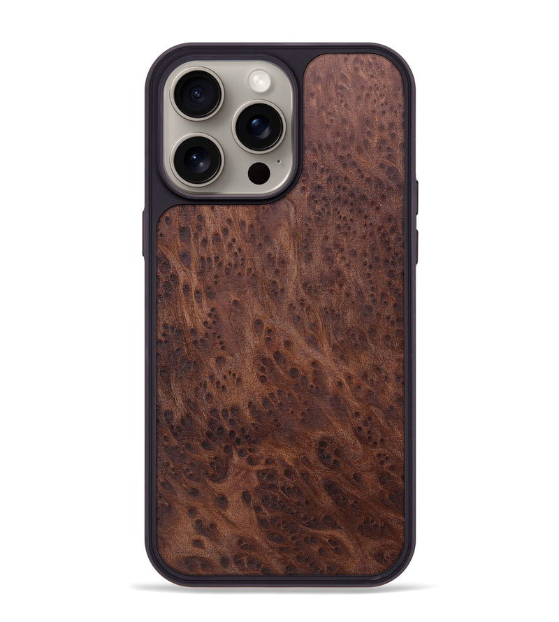 iPhone 15 Pro Max Wood+Resin Phone Case - Dwight (Wood Burl, 662405)