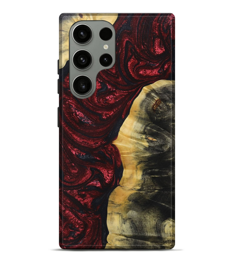 Galaxy S23 Ultra Wood+Resin Live Edge Phone Case - Ada (Red, 662542)
