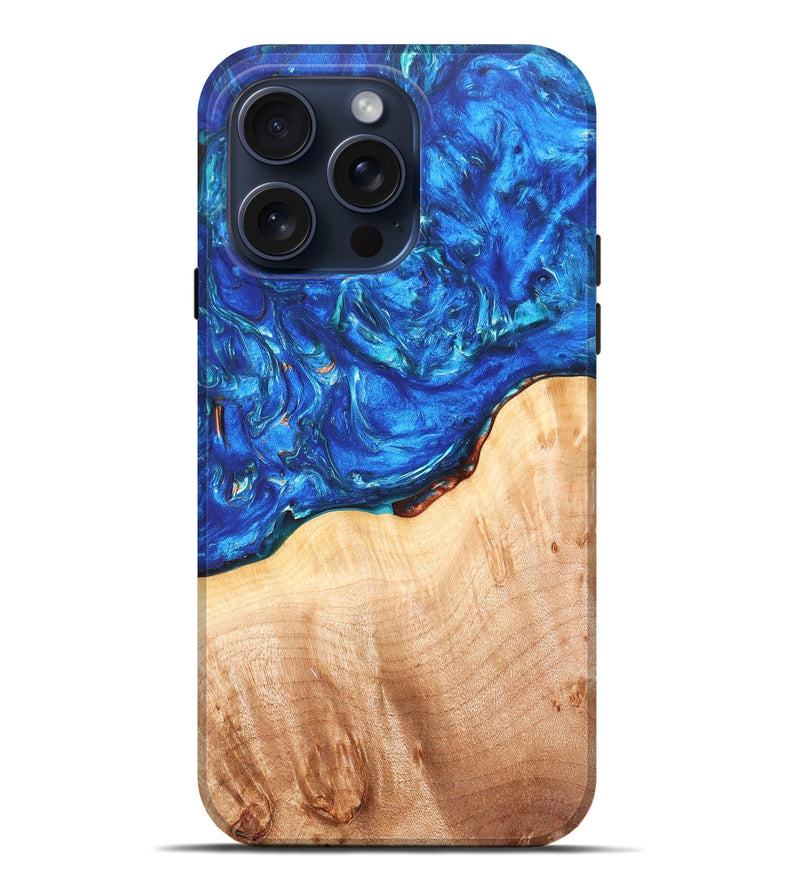 iPhone 15 Pro Max ResinArt Live Edge Phone Case - Aubree (Blue, 662552)