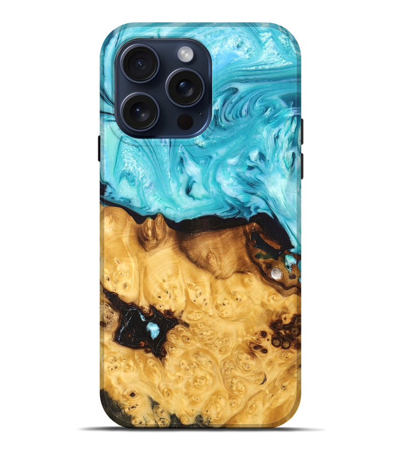 iPhone 15 Pro Max ResinArt Live Edge Phone Case - Stefanie (Blue, 662557)