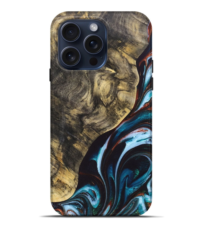 iPhone 15 Pro Max ResinArt Live Edge Phone Case - Henrietta (Blue, 662558)