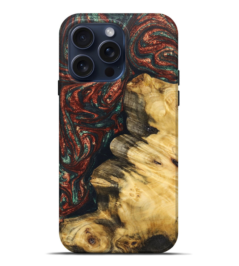iPhone 15 Pro Max ResinArt Live Edge Phone Case - Jonah (Green, 662560)