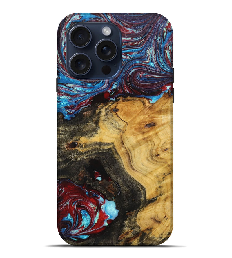 iPhone 15 Pro Max ResinArt Live Edge Phone Case - Dewey (Blue, 662566)