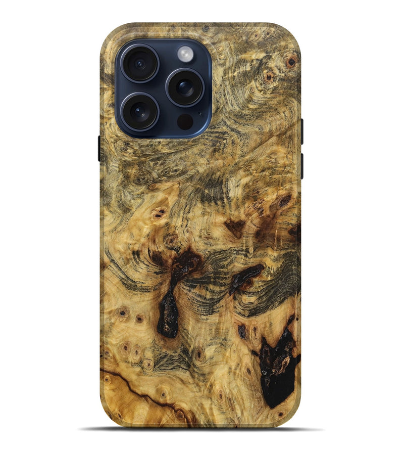 iPhone 15 Pro Max Burl Wood Live Edge Phone Case - Faye (Wood Burl, 662569)