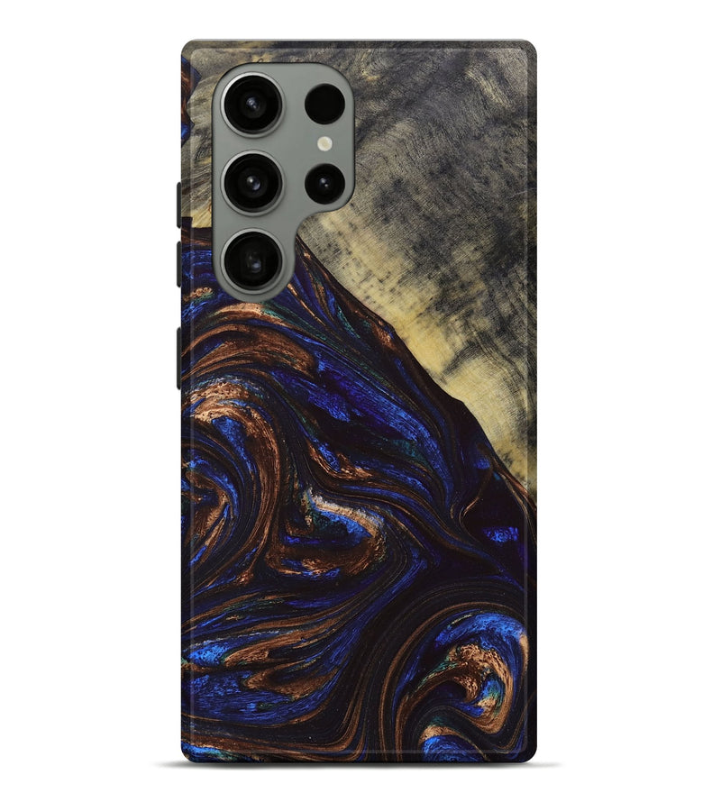 Galaxy S23 Ultra Wood+Resin Live Edge Phone Case - Minnie (Blue, 662582)