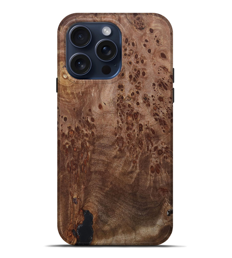 iPhone 15 Pro Max Wood+Resin Live Edge Phone Case - London (Wood Burl, 662595)