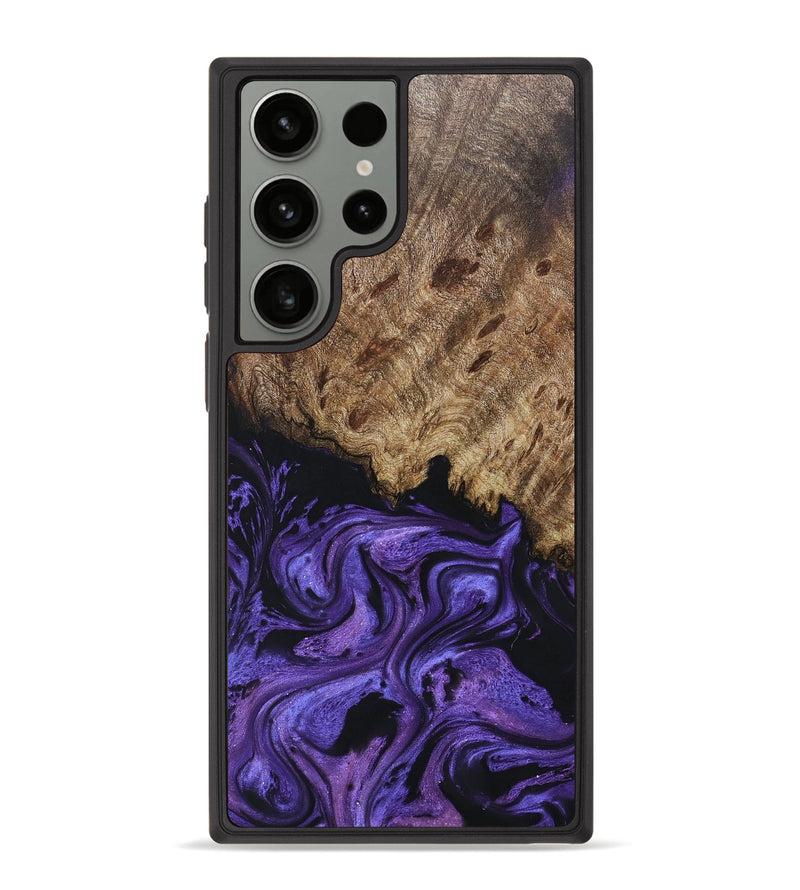 Galaxy S23 Ultra Wood+Resin Phone Case - Lola (Purple, 662787)