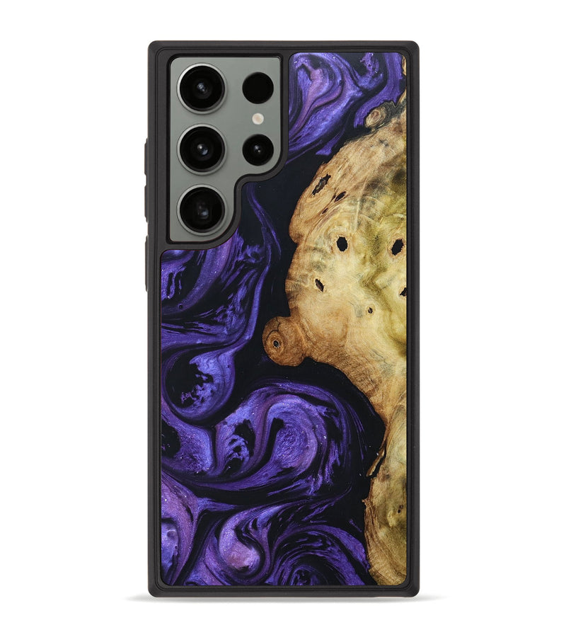 Galaxy S23 Ultra Wood+Resin Phone Case - Freya (Purple, 662873)