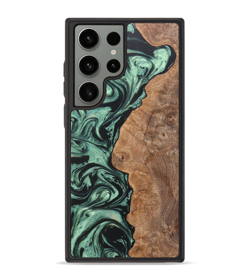Galaxy S23 Ultra Wood+Resin Phone Case - Kane (Green, 662944)