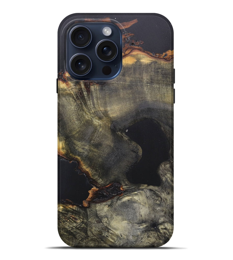 iPhone 15 Pro Max Wood+Resin Live Edge Phone Case - Bailey (Wood Burl, 663130)