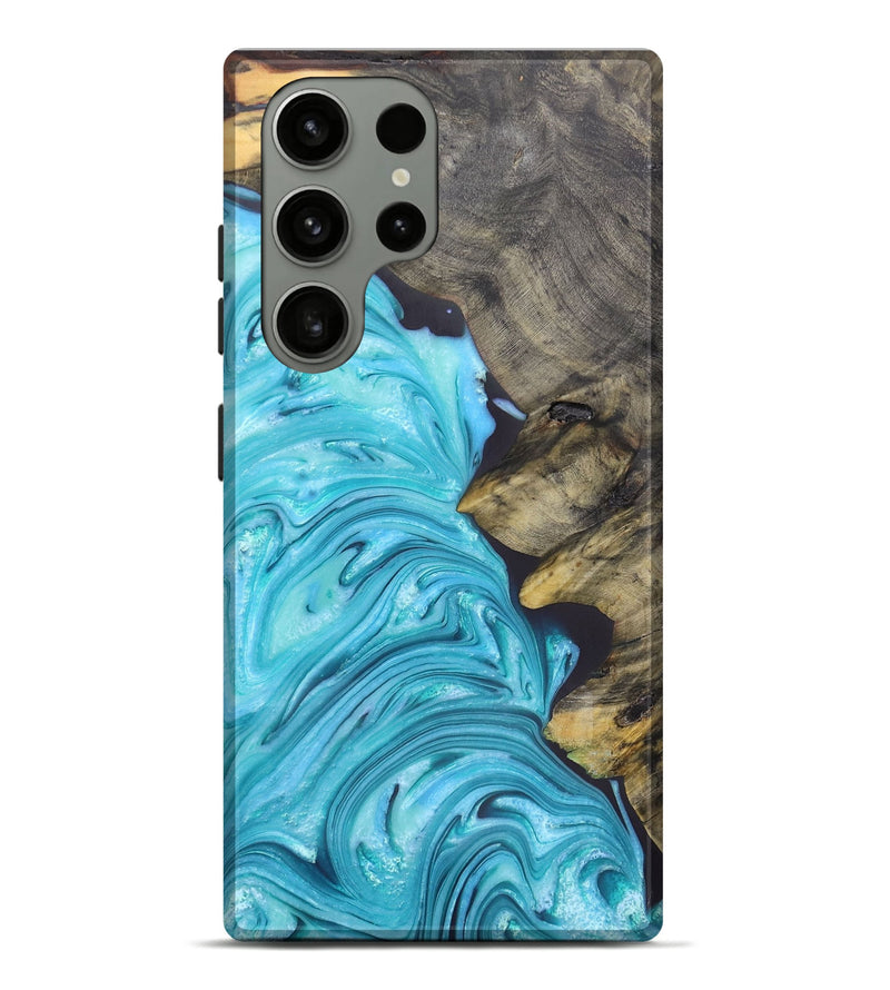 Galaxy S23 Ultra Wood+Resin Live Edge Phone Case - Sharyn (Blue, 663171)