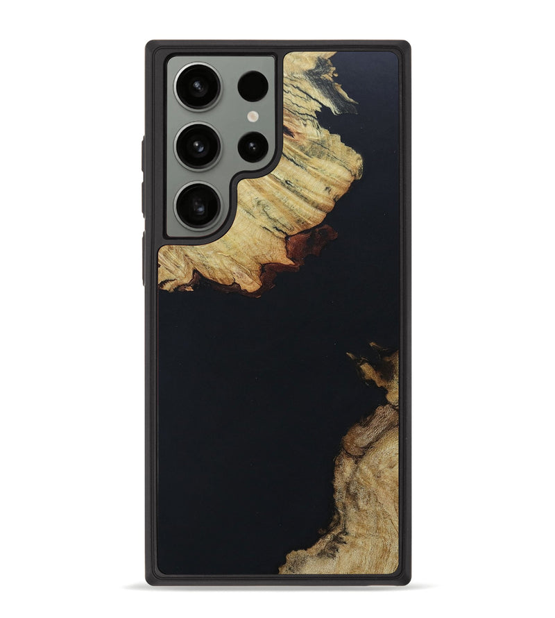 Galaxy S23 Ultra Wood+Resin Phone Case - Cierra (Pure Black, 663209)