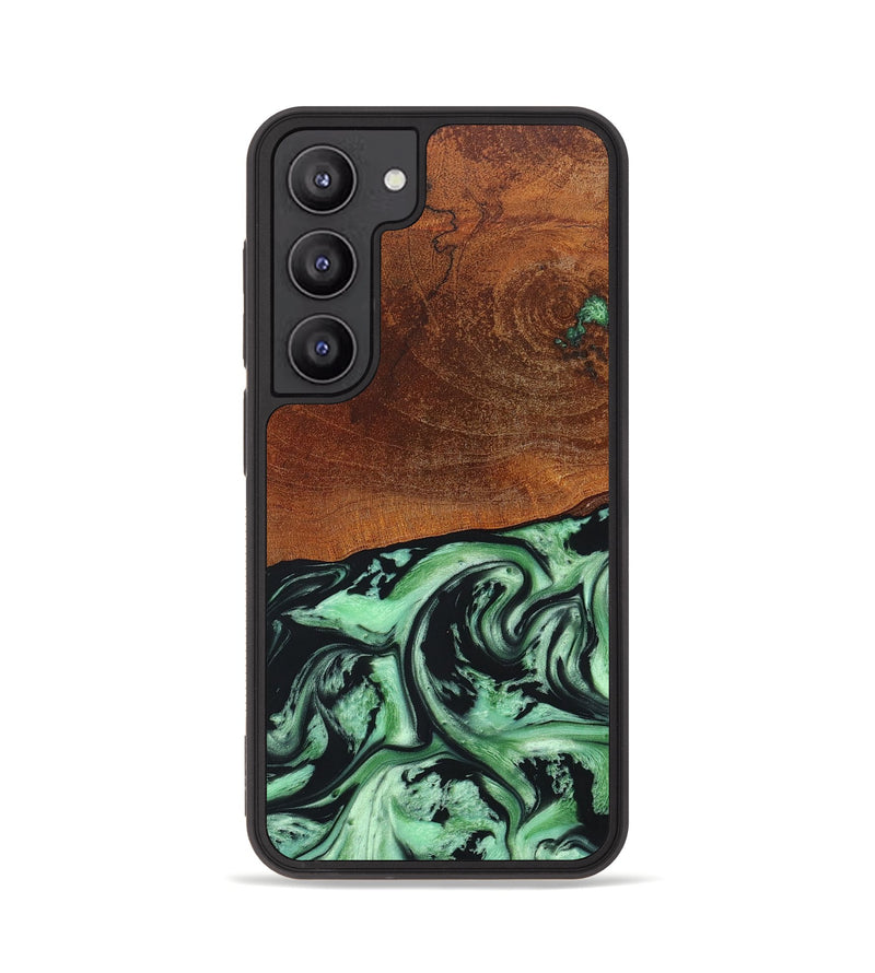 Galaxy S23 Wood+Resin Phone Case - Harold (Green, 663259)